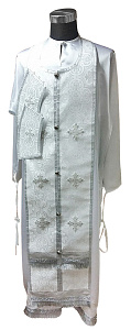 Требный набор / комплект белый, шелк (серебряный галун)