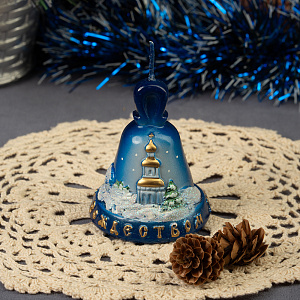 Свеча декоративная "Колокольчик рождественский" малая (размер 9х6 см)