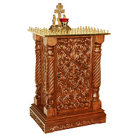 Панихидный стол на 70 свечей "Костромской", цвет "кипарис", 70х50х97 см