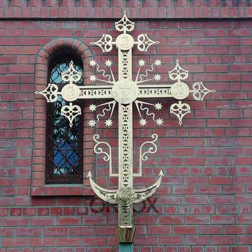 Крест на купол ажурный фото 6