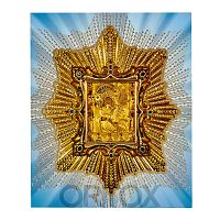 Икона Божией Матери "Почаевская", 10х12 см, бумага, УФ-лак №3
