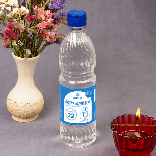 Масло лампадное вазелиновое "ORTOX", 0,5 л (вязкость 22), упаковка 20 шт. фото 4