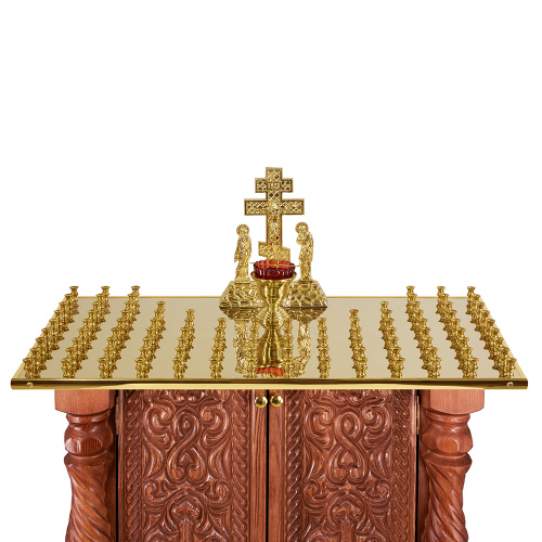 Панихидный стол на 100 свечей "Костромской", цвет "кипарис", 85х50х93 см фото 7