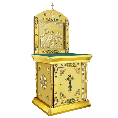 Жертвенник с иконой "Моление о чаше" в киоте, литье, 90х70х97 см фото 2