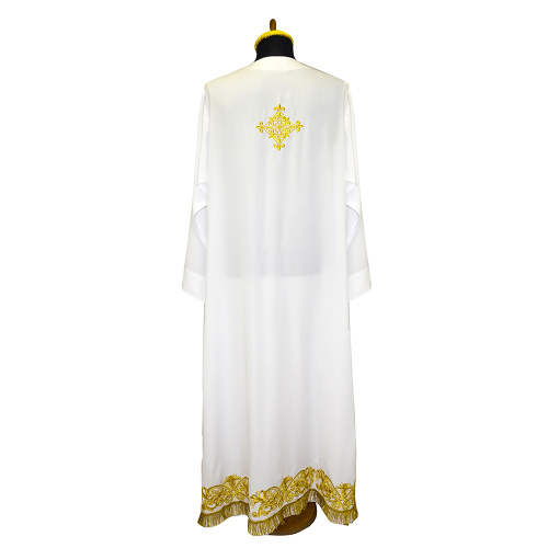 Подризник белый с вышитым рисунком "Православный" фото 2