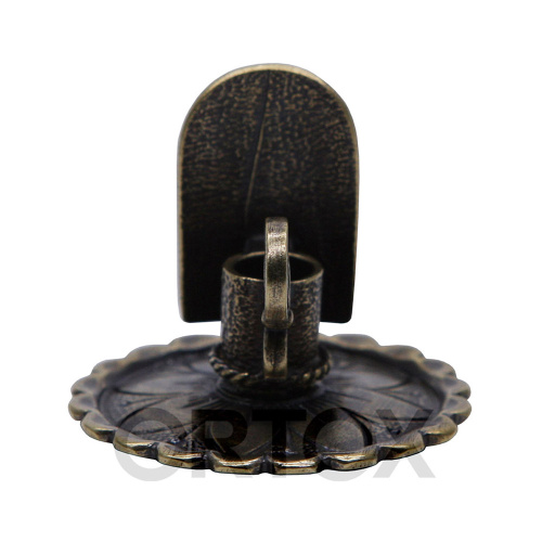 Подсвечник настольный литой с ручкой "Богородица", бронза, 3,4х3 см фото 2