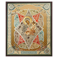 Икона Божией Матери "Неопалимая Купина", МДФ, 15х18 см