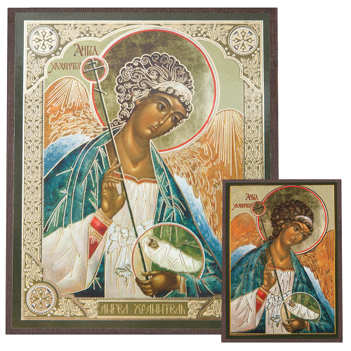 Икона Ангела Хранителя с младенцем, МДФ фото 2