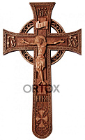 Крест напрестольный "Новгородский" деревянный прорезной, 17х30 см