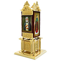 Киот напольный "Ивановский" позолоченный, на 4 иконы, 120х120х252 см