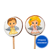 Имбирный пряник на палочке "Ангелочек" (упаковка 40 шт.)