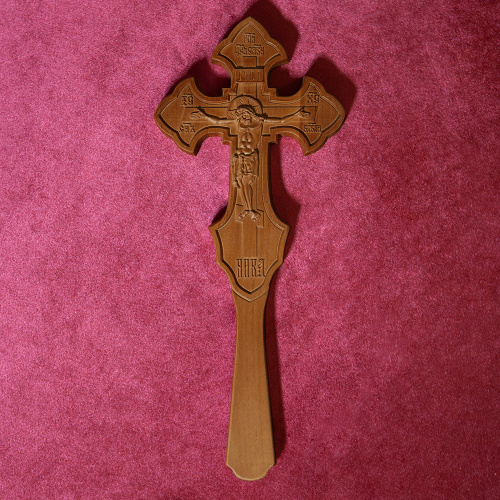 Крест требный деревянный криновидный, 11,5х27,5 см фото 7