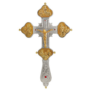 Крест напрестольный, гравировка, камни, 19,5х31 см (без подставки)