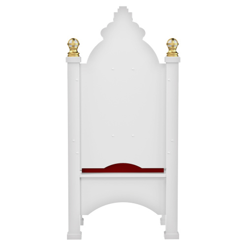 Архиерейский трон "Ярославский" белый с золотом (поталь), 70х58х161 см фото 4