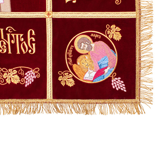 Плащаница Спасителя с предстоящими, бархат, 165х105 см фото 2