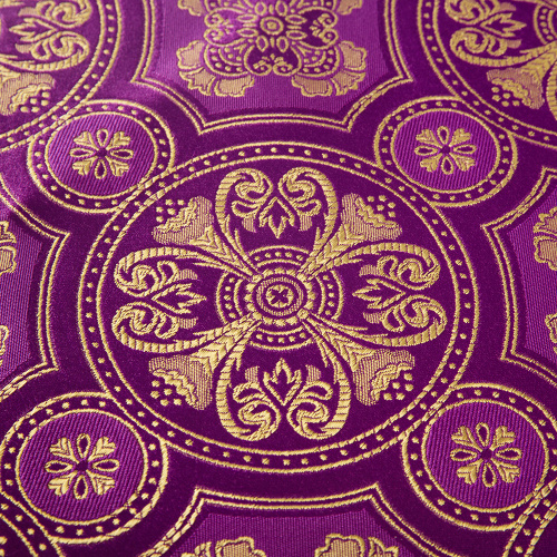 Облачение на престол фиолетовое, церковный шелк, 100х100х100 см фото 4