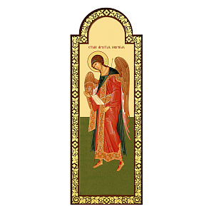 Диаконская дверь для "Суздальского" иконостаса, цвет "кипарис" с золотом (поталь) (Южная (правая), ясень, 70х4,6х198 см)