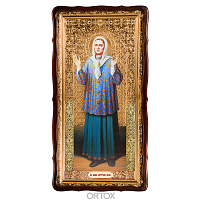 Икона большая храмовая блаженной Матроны Московской, фигурная рама, 60х120 см
