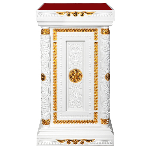 Жертвенник "Вологодский" белый с золотом (поталь) фото 3 Жертвенник "Вологодский" белый с золотом (поталь) фото 3