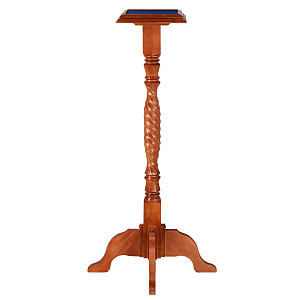 Подставка под дикирий / трикирий "Ивановская", цвет "кипарис", с тканью, 120 см (синяя ткань)