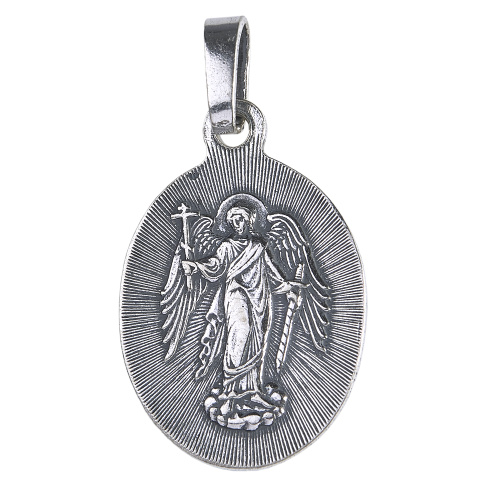 Образок мельхиоровый с ликом мученицы Надежды Римской, серебрение фото 3