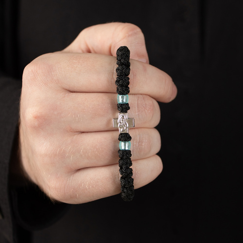 Браслет-четки из лавсановой нити, на 30 зерен фото 2