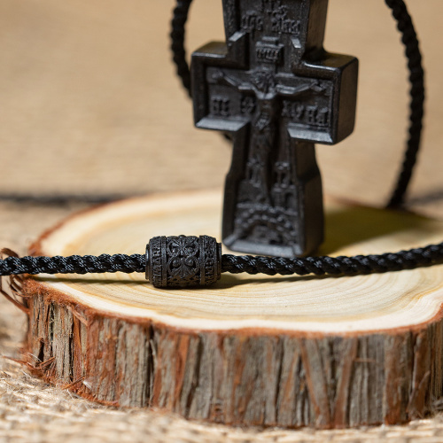 Нательный крест деревянный, 2,4х5 см, с гайтаном фото 9