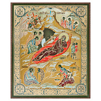 Икона Рождества Христова, МДФ, 10х12 см