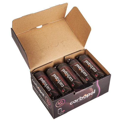 Уголь кадильный быстроразжигаемый "Carbopol", 100 таблеток, Ø 40 мм фото 2 Уголь кадильный быстроразжигаемый "Carbopol", 100 таблеток, Ø 40 мм фото 2