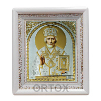 Икона святителя Николая Чудотворца, 21х24 см, прямая багетная рамка
