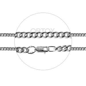 Серебряная цепочка №38, панцирь граненый (длина 65 см, вес 13,21 г)