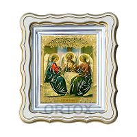 Икона Пресвятой Троицы, 25х28 см, фигурная багетная рамка