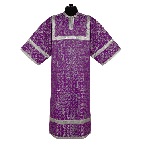 Стихарь алтарника, парча "Афон", фиолетовый с серебром