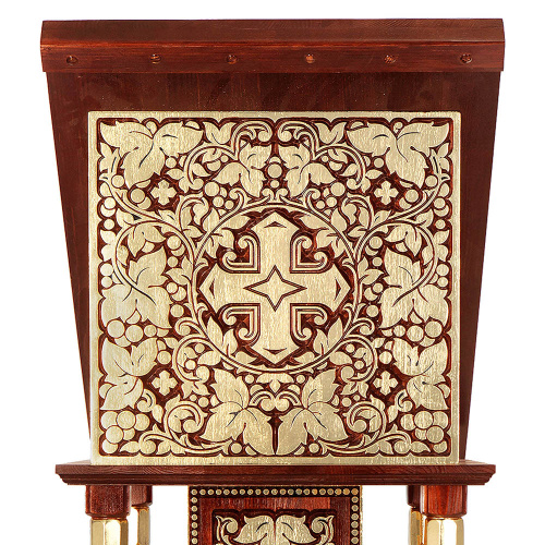 Аналой центральный "Суздальский", цвет "кипарис" с золотом, под киот фото 6