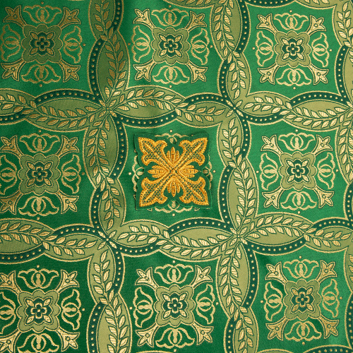 Облачение на престол зеленое, церковный шелк, 100х100х100 см фото 3