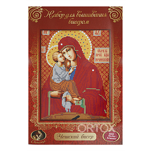 Набор для вышивания бисером "Икона Божией Матери "Почаевская", 19х24 см (с инструкцией по вышиванию)