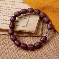 Браслет-четки из ладанного дерева, фиолетовый