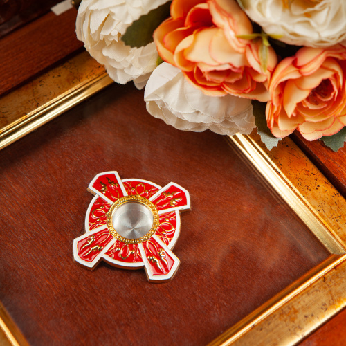 Мощевик врезной, цинковый сплав, эмаль, Ø 55/17 мм фото 4