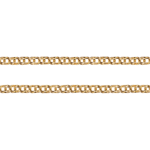 Крест наперсный латунный в позолоте с цепью, фианиты, 8х15,5 см фото 6