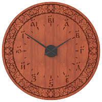 Часы настенные "Суздальские", цвет "кипарис", с буквенной цифирью, круглые, диаметр 98 см