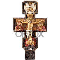 Крест выносной деревянный резной большой, 19х35 см
