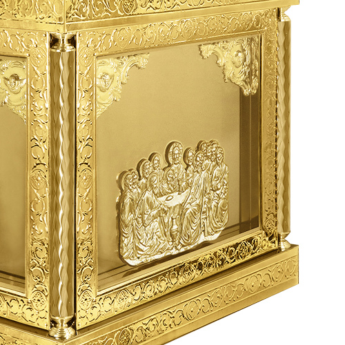 Облачение на престол "Золотые своды" с прямым основанием, литье, высота 105 см фото 5