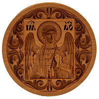 Печать для просфор с иконой Архангела Михаила, деревянная