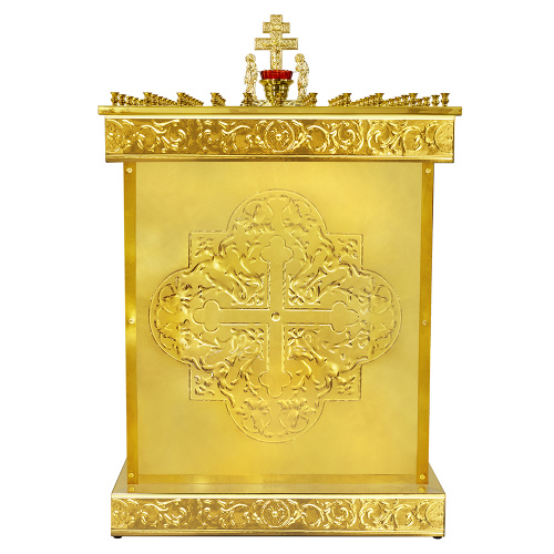 Панихидный стол на 70 свечей "Синайский", чеканка, 70х50х93 см фото 2