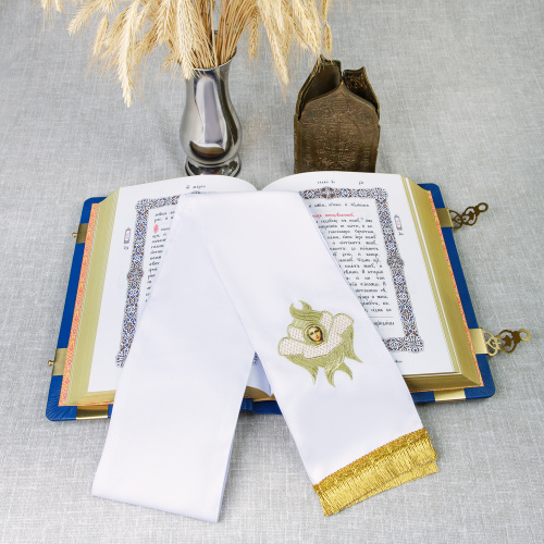 Закладка для Евангелия с вышитым херувимом, 150х13 см фото 9