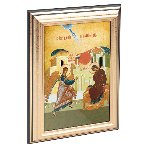 Икона Благовещения Пресвятой Богородицы в пластиковой рамке, 13х1,5х18 см