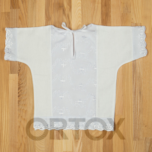 Рубашка для крещения белая, размер 62-74 фото 5