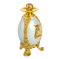 Подсвечник настольный "Пасхальный", латунь, эмаль, 4,5х11 см, №2, У 3-2994 Подсвечник настольный "Пасхальный", латунь, эмаль, 4,5х11 см, №2, У 3-2994