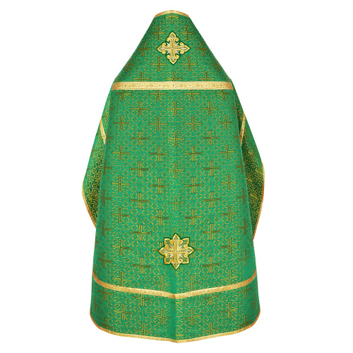Иерейское облачение, парча "Афон", зеленое с золотом фото 3 Иерейское облачение, парча "Афон", зеленое с золотом фото 3