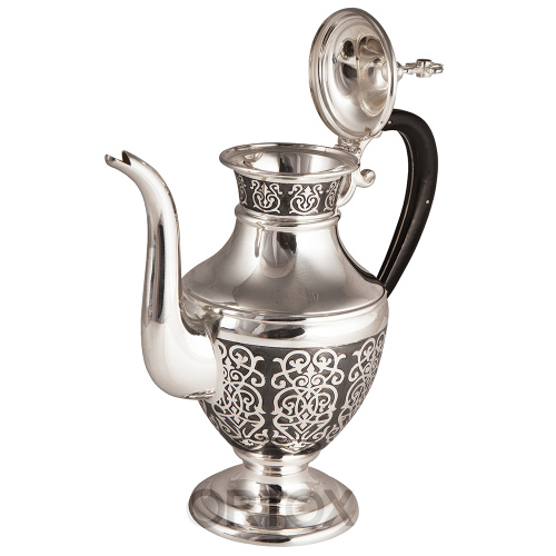 Чайник для теплоты из латуни в серебрении, высота 25 см, 0,7 л фото 5